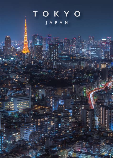 Tokyo By Night Poster Picture Metal Print Paint By Nicolas Wauters