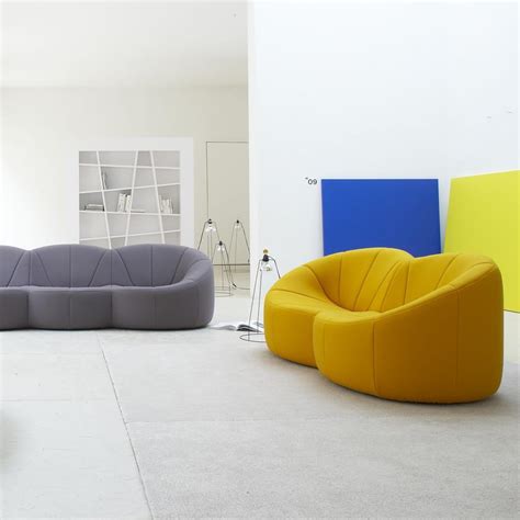 Pumpkin Seater Fabric Sofa By Ligne Roset Design Pierre Paulin