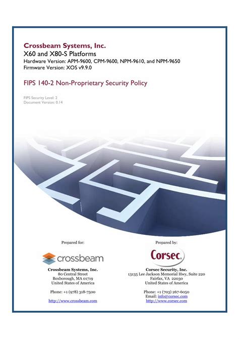 Pdf Fips Non Proprietary Security Policy Overview The X