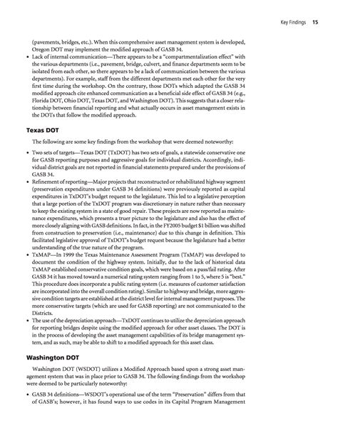 Chapter 2 Key Findings GASB 34 Methods For Condition Assessment