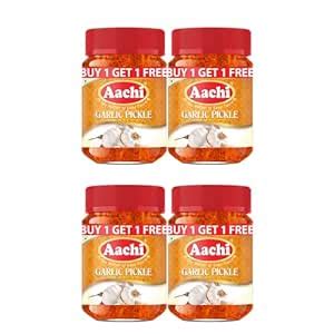 Aachi Garlic Pickle 200g Buy 1 Get 1 Free Pack Of 4 Amazon In