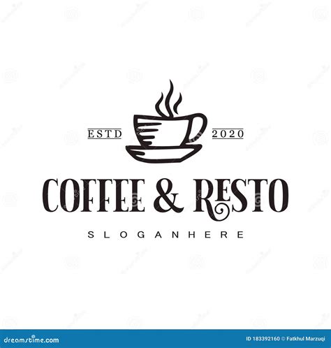 Restaurant Logo Vintage Style Coffe And Resto Vector Illustratie