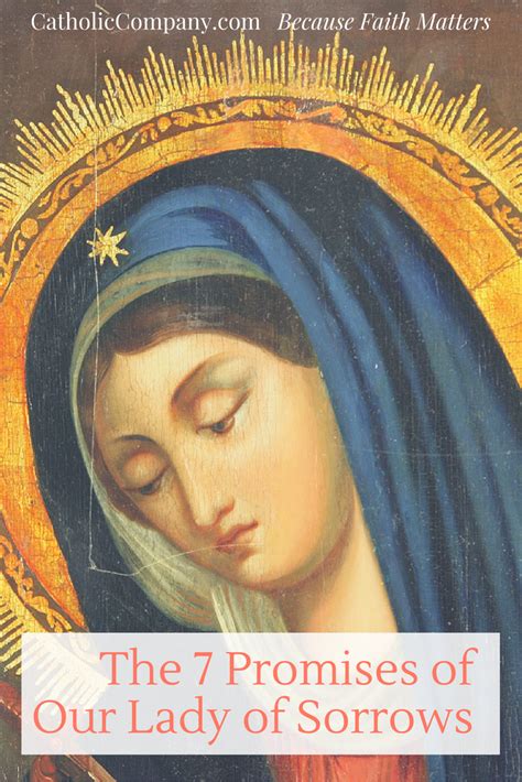 Our Lady S Seven Promises To Those Who Meditate On Her Seven Sorrows The Catholic Company®