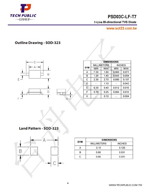 PSD03C LF T7 TECH PUBLIC 台舟 PSD03C LF T7中文资料 价格 PDF手册 立创电子商城