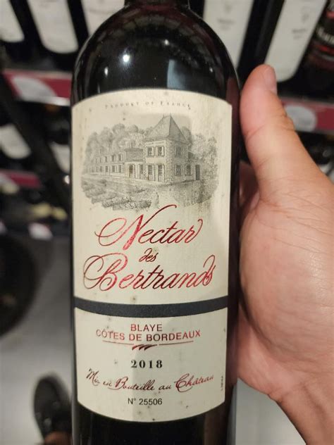 2018 Château Les Bertrands Nectar des Bertrands France Bordeaux