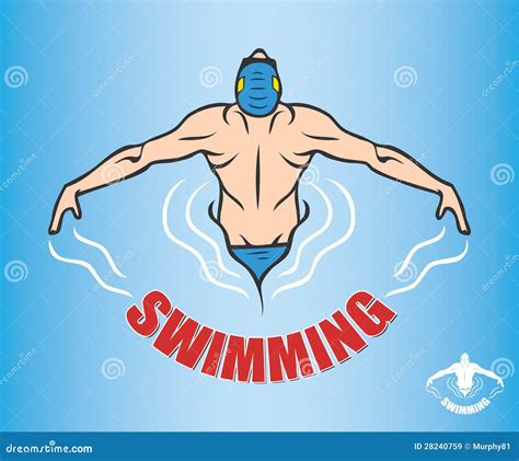 Cartoon Swimmer Stock Vector Illustration Of Skill Head 28240759