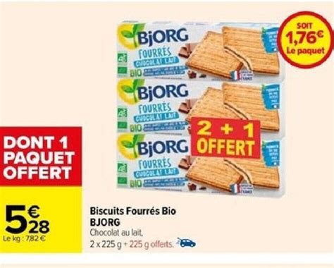 Promo Biscuits Fourr S Bio Bjorg Chez Carrefour