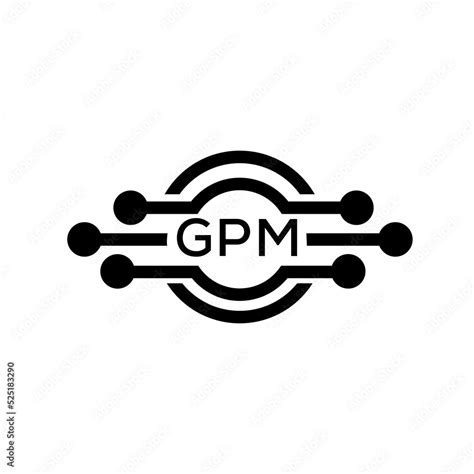 Gpm Letter Logo Gpm Best White Background Vector Image Gpm Monogram