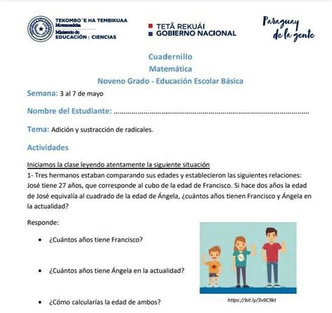 Tema adicción y sustracción de radicales Actividades Iniciamos la