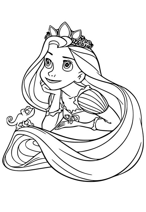 Dibujo E Imagen Rapunzel Princesa Para Colorear Y Imprimir Gratis Para