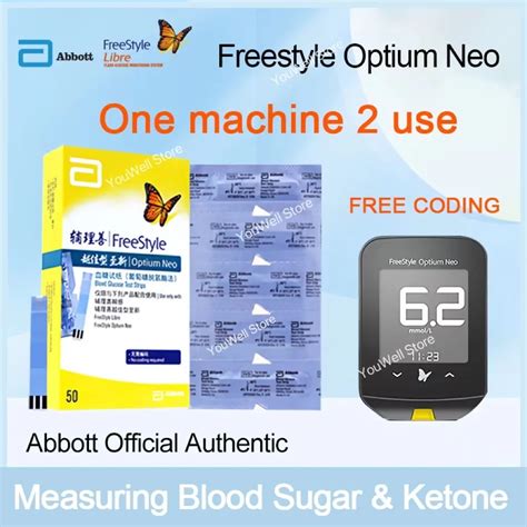 Abbott Freestyle Optium Neo Glucose Test Strips For Blood Sugar Glucose