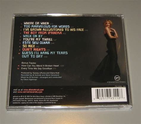 Diana Krall Quiet Nights Cd Verve Records Jazz