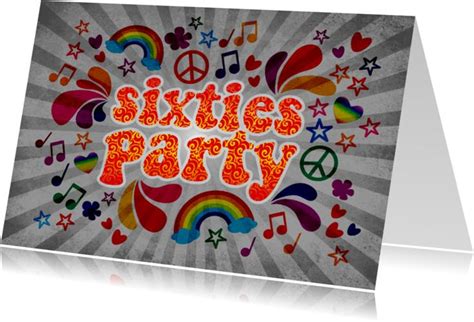 Uitnodiging Sixties Party Einladungen Einladung Geburtstag