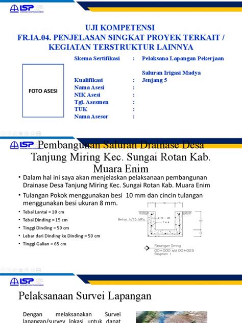 Pelaksana Lapangan Pekerjaan Saluran Irigasi Madya Pdf