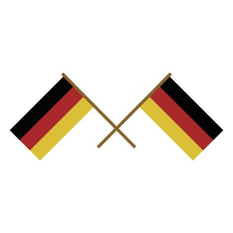 2 Crossed Germany Flags PNG & SVG Design For T-Shirts