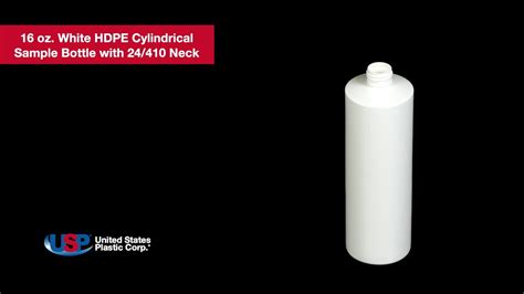 Oz White Hdpe Cylindrical Sample Bottle With Neck U S