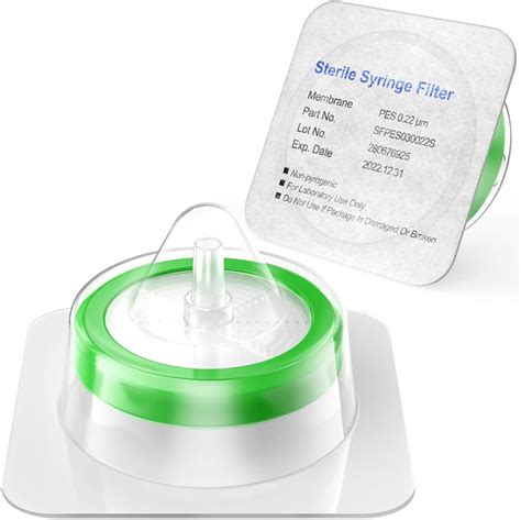 sterile syringe filters sterile individually packed pes membrane