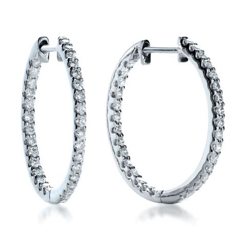 Eternity Diamond Hoop Earrings 1237 Seattle Bellevue Joseph Jewelry