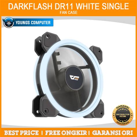 Jual AIGO DARKFLASH DR11 White LED Fan Case Ring Putih 12CM Kipas