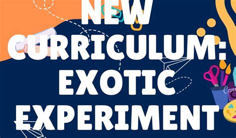 New Curriculum Exotic Experimentations