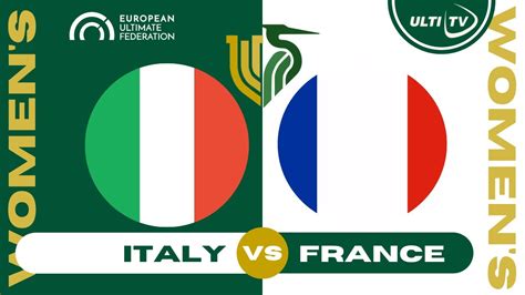 Italy Vs France WOMEN S Pool European Ultimate Championships