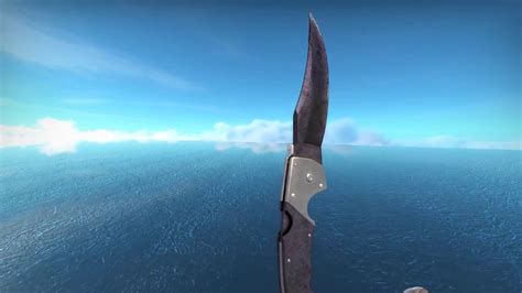 Falchion Knife Blue Steel Battle Scarred CS GO Skin Showcase