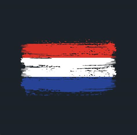 Netherlands Flag Brush Strokes. National Flag 6738567 Vector Art at ...