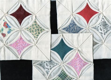 Vintage CATHEDRAL WINDOW Quilt BLOCKS 3 Completed W Muslin Etsy