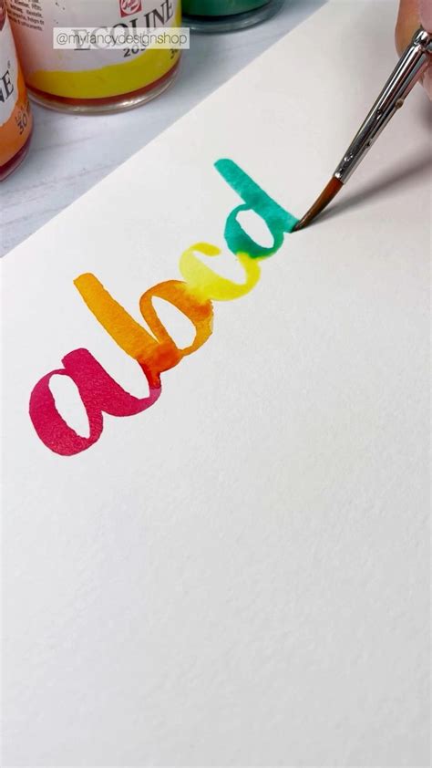 Lettering the Alphabet with Watercolor | Alphabet design projects, Hand ...