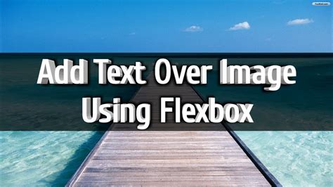 How To Add Text Over Image Html And Css Youtube