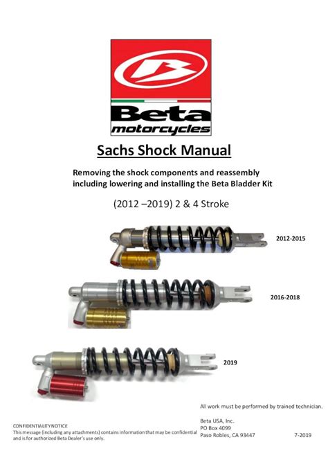 PDF Sachs Shock Manuals Suspension ZF RCU M Sachs Shock Manual