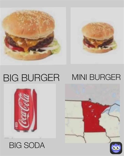 BIG BURGER MINI BURGER BIG SODA | @S.ros984 | Memes