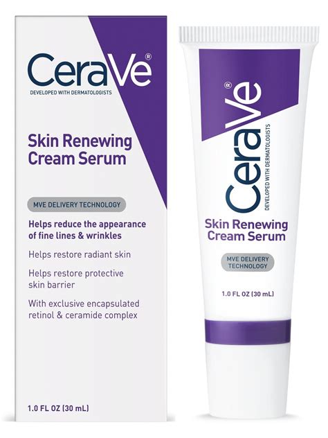 CeraVe Skin Renewing Retinol Cream Serum - for Fine Lines & Wrinkles, 1oz (30ml) – Beautyspot ...