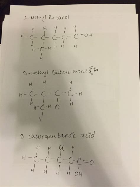 Pentanol Structural Formula