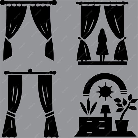 window silhouette collection premium ai generated vector