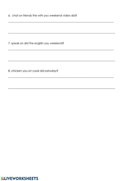 Weekend Jumble Worksheet Live Worksheets