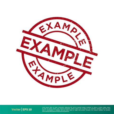 Premium Vector Example Stamp Vector Template Illustration Design