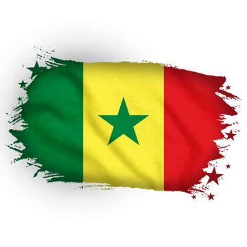 Senegal Flag Hd Transparent, Senegal Flag Painted Brush Transparent ...