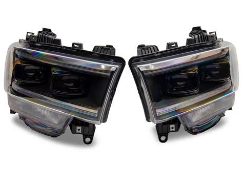 Morimoto RAM 2500 XB Hybrid LED Headlights Black Housing Clear Lens