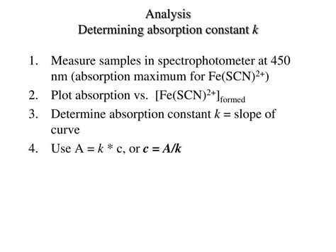 PPT Exp 14B Determining An Equilibrium Constant PowerPoint