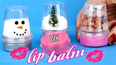 DIY Lip Balm Easy How To Make Miniature Snow Globe Lip Gloss Cool