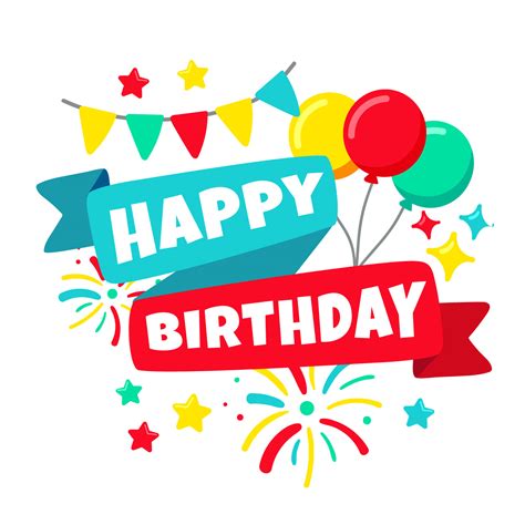 Happy Birthday Greeting Card 545653 Vector Art At Vecteezy