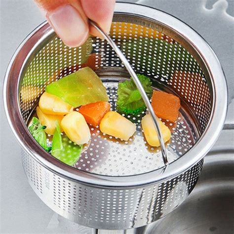 Angy Stainless Sink Drain Colander Strainer Stopper No Clogging Sink