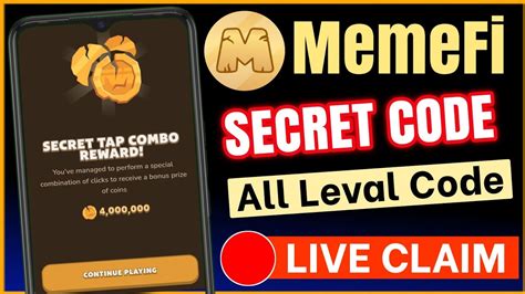 MemeFi Secret Tap Combo Reward Today Memefi Daily Combo Memefi