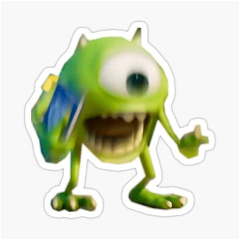 Mike Wazowski Meme Sticker For Sale By Bellamymoniface Redbubble