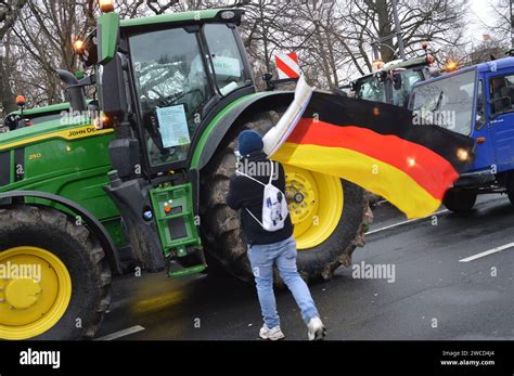 Berlin Germany January 15 2024 German Farmers Protest With