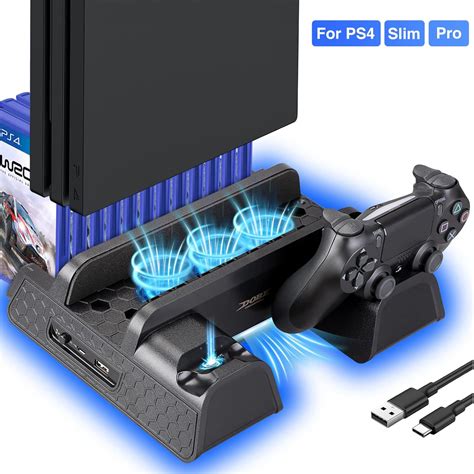 Tsv Cooling Vertical Stand For Ps4 Dual Controller Charging Station