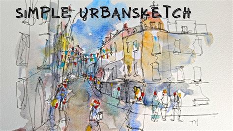 Urban Sketch Loose Semi Abstract Ink And Watercolour Tutorial YouTube