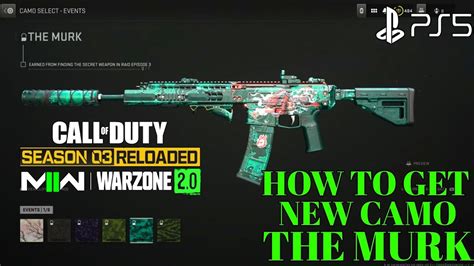 How To Get The Murk Camo MW2 Season 3 Reloaded Assault Rifle Camo How