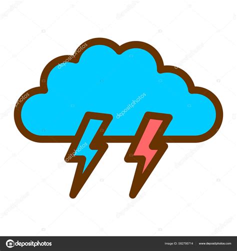 Cloud Lightning Vector Illustration Stock Vector by ©MuhammadAtiq 582795714